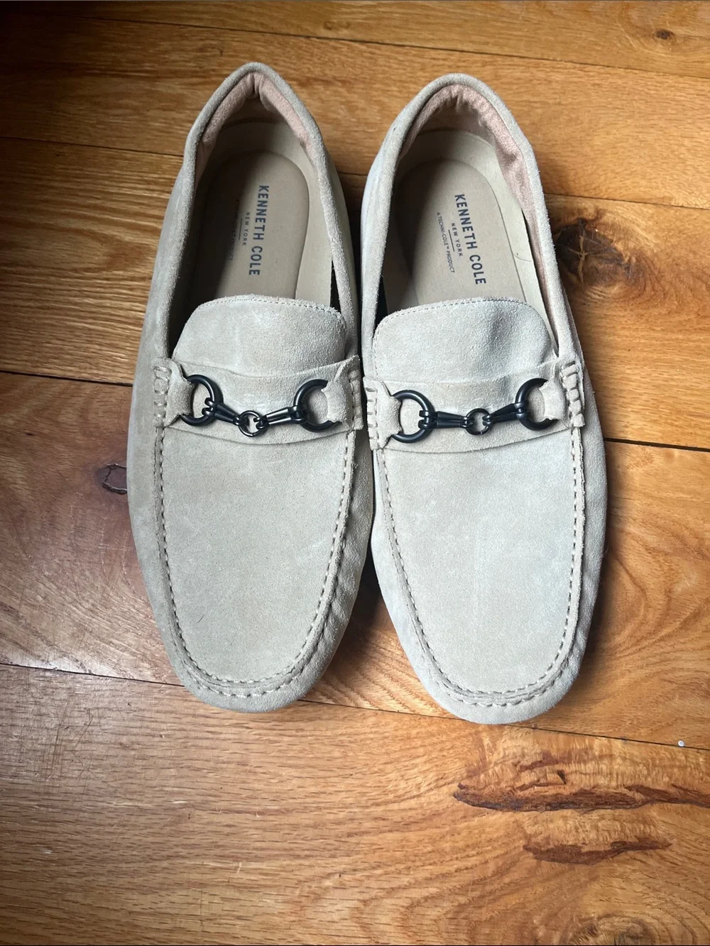 Kenneth Cole Men's Suede Bit Loafers in Beige